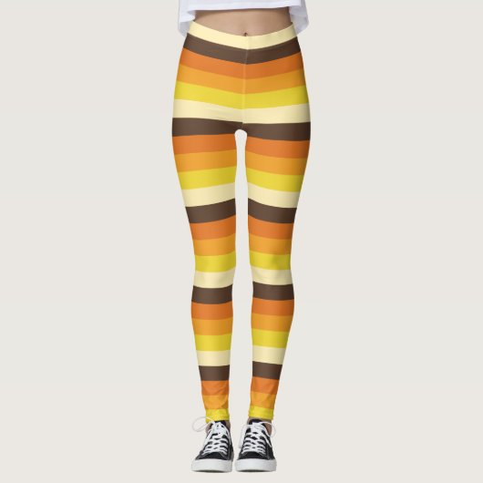 70er Retro Farbmuster Leggings (Vorderseite)