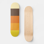 70er Retro Farbmuster-Skateboard Skateboard (Vorderseite)