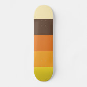 70er Retro Farbmuster-Skateboard Skateboard (Vorderseite)