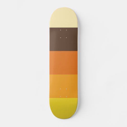 70er Retro Farbmuster-Skateboard Skateboard (Vorderseite)