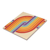 70er Retro Geometric Design Fliese (Seite)