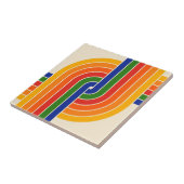 70er Retro Geometric Design Fliese (Seite)