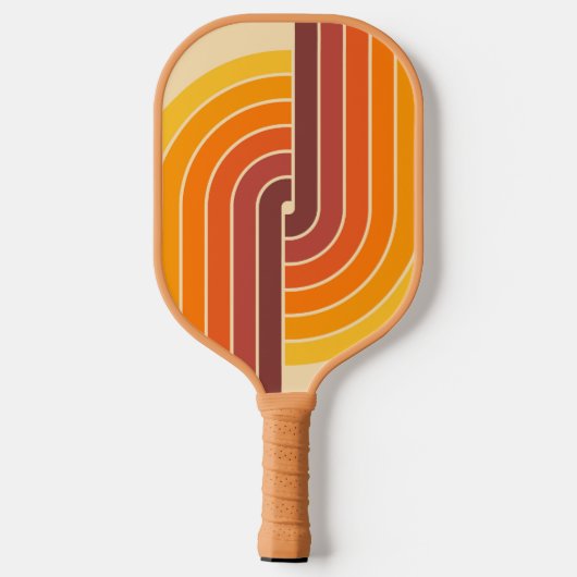 70er Retro Geometric Design Pickleball Schläger (Rückseite)