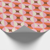 70er Retro Geometric Vintag Pattern Geschenkpapier (Ecke)