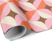 70er Retro Geometric Vintag Pattern Geschenkpapier (Rolleneckpunkt)