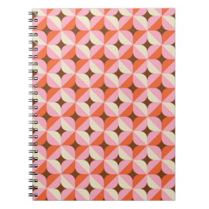 70er Retro Geometric Vintag Pattern Notizblock