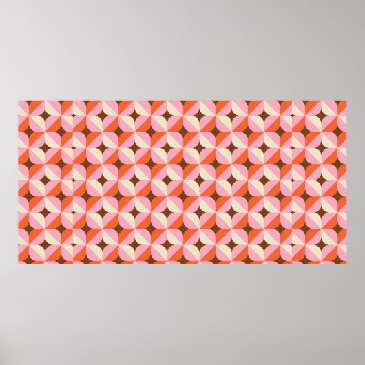 70er Retro Geometric Vintag Pattern Poster (Vorne)