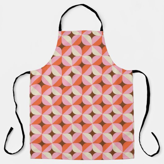 70er Retro Geometric Vintag Pattern Schürze (Vorderseite)