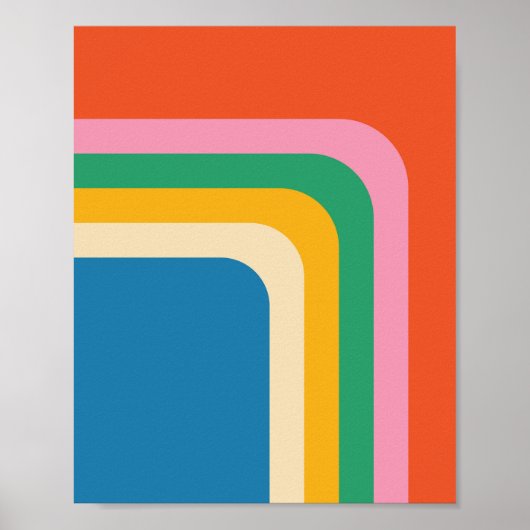 70er Retro-Geometrie Poster (Vorne)