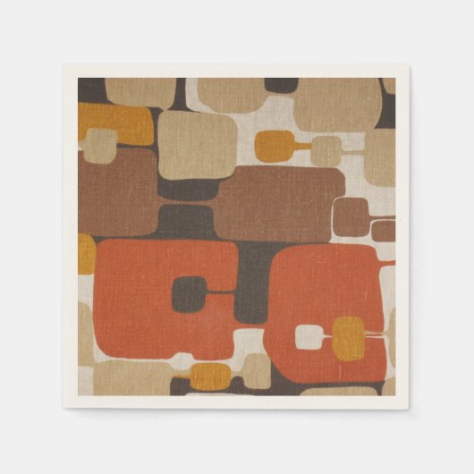 70er Retro-Geometrie Serviette (Vorderseite)