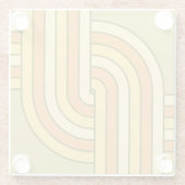 70er Retro-Geometrisches Design Glasuntersetzer (Rückseite)