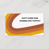 70er-Retro-Geschenkgutschein Visitenkarte (Vorderseite)