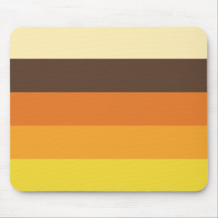 70er Retro-Gestreifte Farbgebung Mousepad