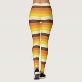 70er Retro-Gestreifte Farbpattern-Leggings Leggings (Rückseite)