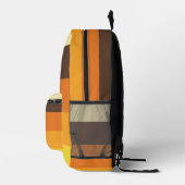70er Retro gestreiftes Farbmuster Bedruckter Rucksack (Rechts)