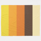 70er Retro-Gestreiftes Farbmuster Fleecedecke (Vorderseite (Horizontal))