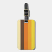 70er Retro gestreiftes Farbmuster Gepäckanhänger (Vorderseite vertikal)