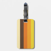 70er Retro gestreiftes Farbmuster Gepäckanhänger (Rückseite vertikal)