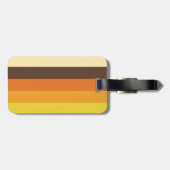 70er Retro gestreiftes Farbmuster Gepäckanhänger (Rückseite horizontal)