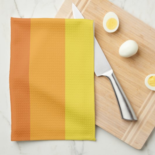 70er Retro gestreiftes Farbmuster Geschirrtuch (Viertel Falte)