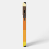 70er Retro-Gestreiftes Farbmuster iPhone Hülle (Linke Seite)
