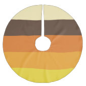 70er Retro gestreiftes Farbmuster Polyester Weihnachtsbaumdecke (Vorderseite)