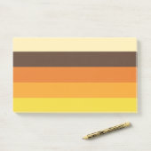 70er Retro-Gestreiftes Farbmuster Post-it Klebezettel (Auf Schreibtisch)