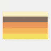 70er Retro-Gestreiftes Farbmuster Post-it Klebezettel (Vorderseite)