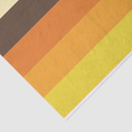 70er Retro gestreiftes Farbmuster Seidenpapier (Ausschnitt)