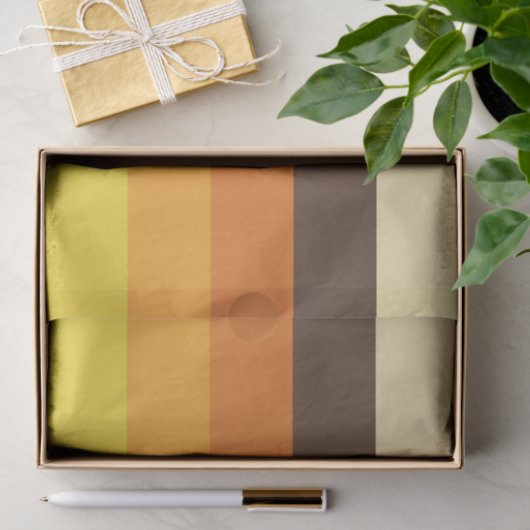 70er Retro gestreiftes Farbmuster Seidenpapier (Geschenk)