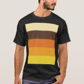 70er Retro gestreiftes Farbmuster T-Shirt (Vorderseite)