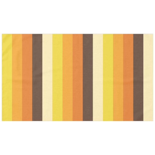 70er Retro gestreiftes Farbmuster Tischdecke (Vorderseite (Horizontal))