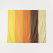 70er Retro-Gestreiftes Farbmuster Wandteppich (Vorderseite (Horizontal))