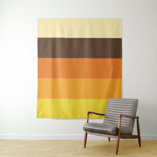 70er Retro-Gestreiftes Farbmuster Wandteppich (Beispiel)