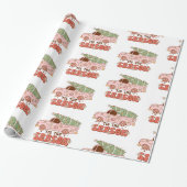 70er Retro Groovy Dies ist die Weihnachtszeit Geschenkpapier (Ungerollt)