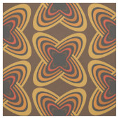 70er Retro Groovy Gold Brown Spirals Stoff (Muster)