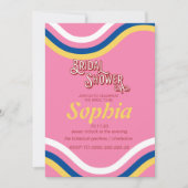 70er RETRO Groovy Hippie BRAUTPARTY Einladung (Vorderseite)