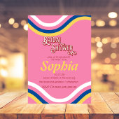 70er RETRO Groovy Hippie BRAUTPARTY Einladung