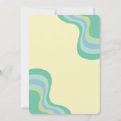 70er Retro Groovy Party Daisies Yellow Birthday Einladung (Rückseite)