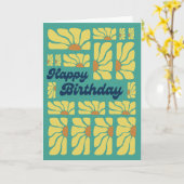 70er Retro Groovy Psychedelic Hippy Blume Geburtst Karte (Gelbe Blume)