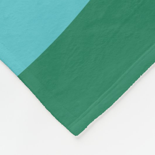 70er Retro Groovy Wave Rainbow Aquamarin Green Fleecedecke (Ecke)