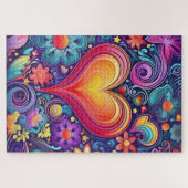 70er Retro Heart Puzzle (Horizontal)
