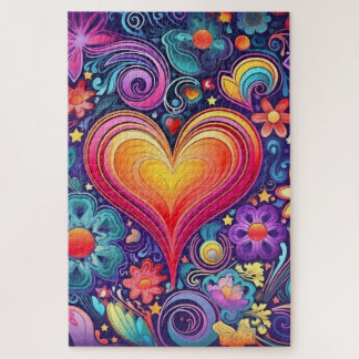 70er Retro Heart Puzzle