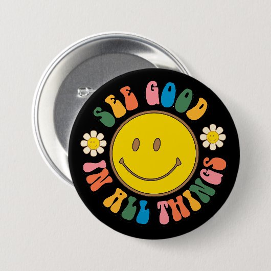 70er Retro Hippie Sublimation Bundle Button (Vorne & Hinten)