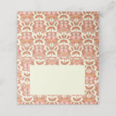 70er Retro Inspiriert Hochzeit Platzkarte (Außenseite Aufgefaltet)