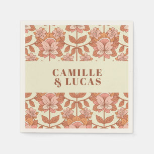 70er Retro Inspiriert Hochzeit Serviette