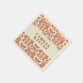 70er Retro Inspiriert Hochzeit Serviette (Ecke)