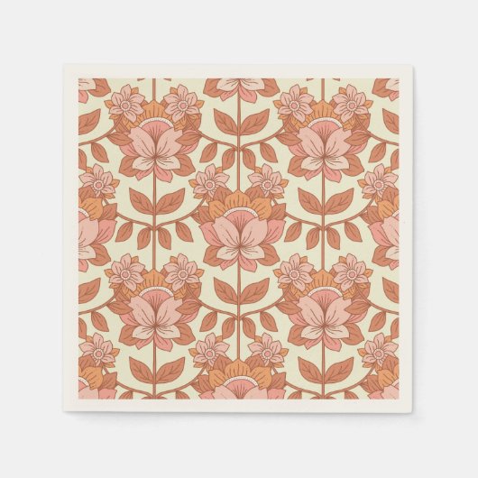 70er Retro Inspiriert Hochzeit Serviette (Vorderseite)