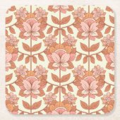 70er Retro Inspiriert Rechteckiger Pappuntersetzer (Vorderseite)