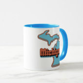 70er Retro Michigan Vintag Coffee Tasse (VorderseiteRechts)
